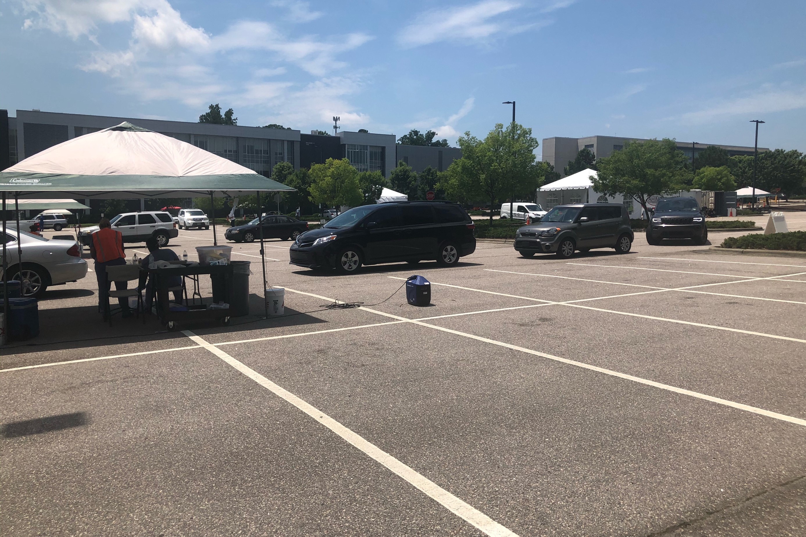 Scott Northern Wake Campus Serves as DriveThru COVID19 Testing Site